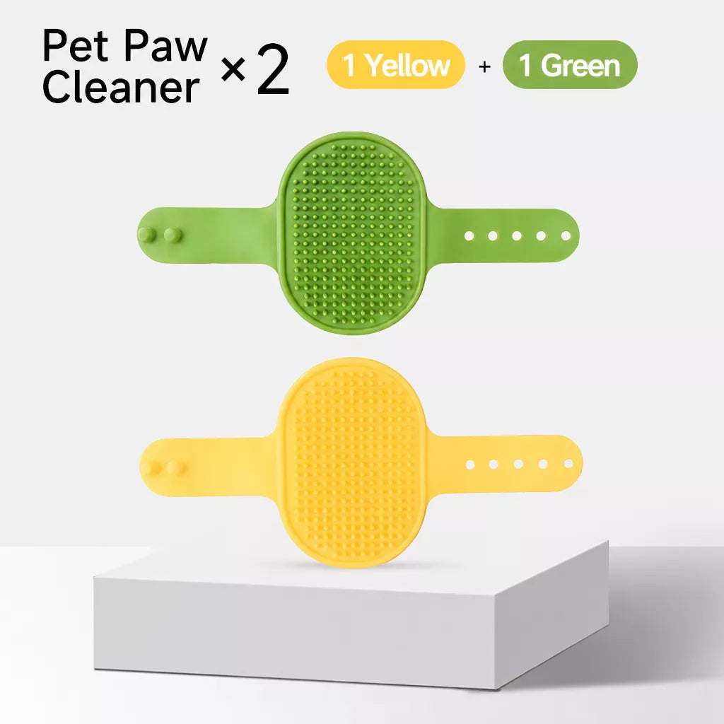 Strap-On Silicone Cat Grooming Brush for Table Legs
