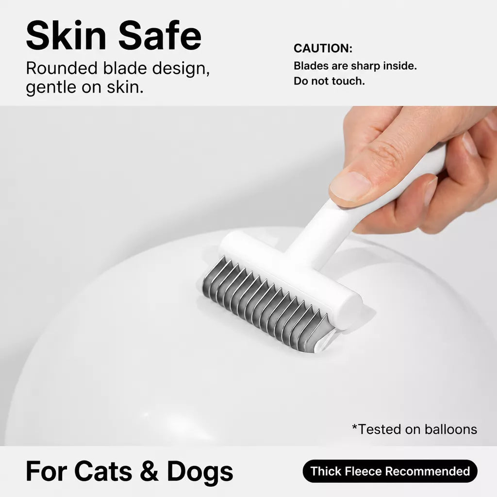Pet Detangling and Loose Hair Removal Comb for Cats and Dogs