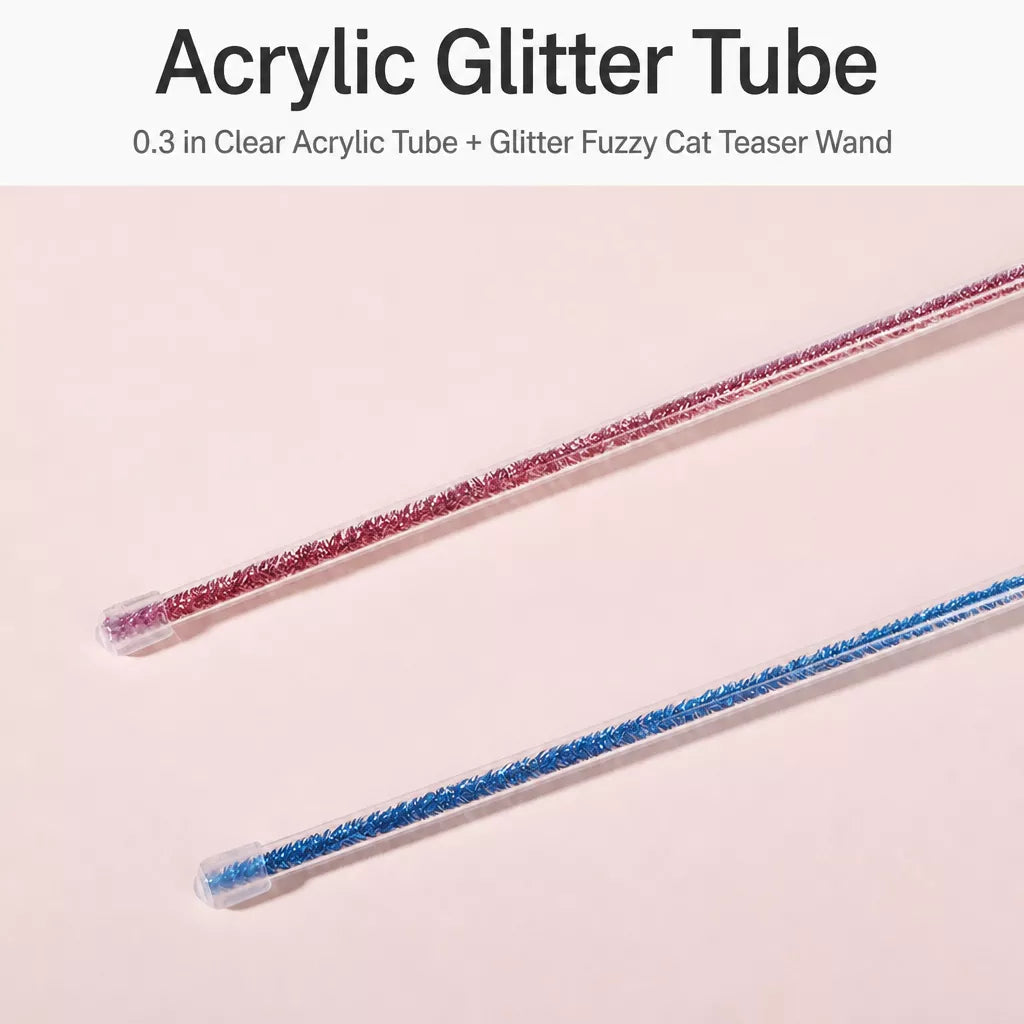 Fairy Cat Teaser Wand with Pom-Pom Toy
