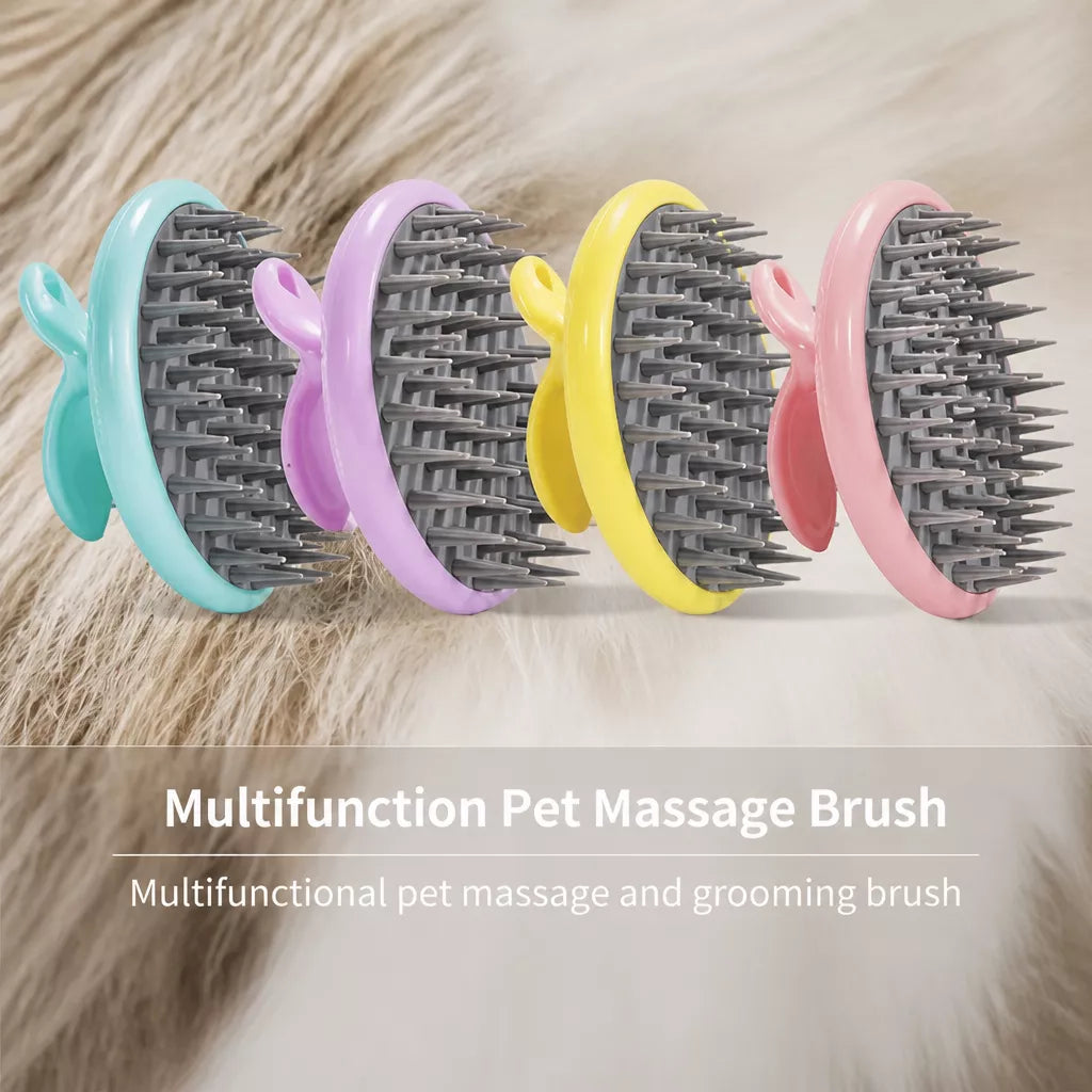 Dog & Cat Bath Brush for Grooming and Loose Hair Removal