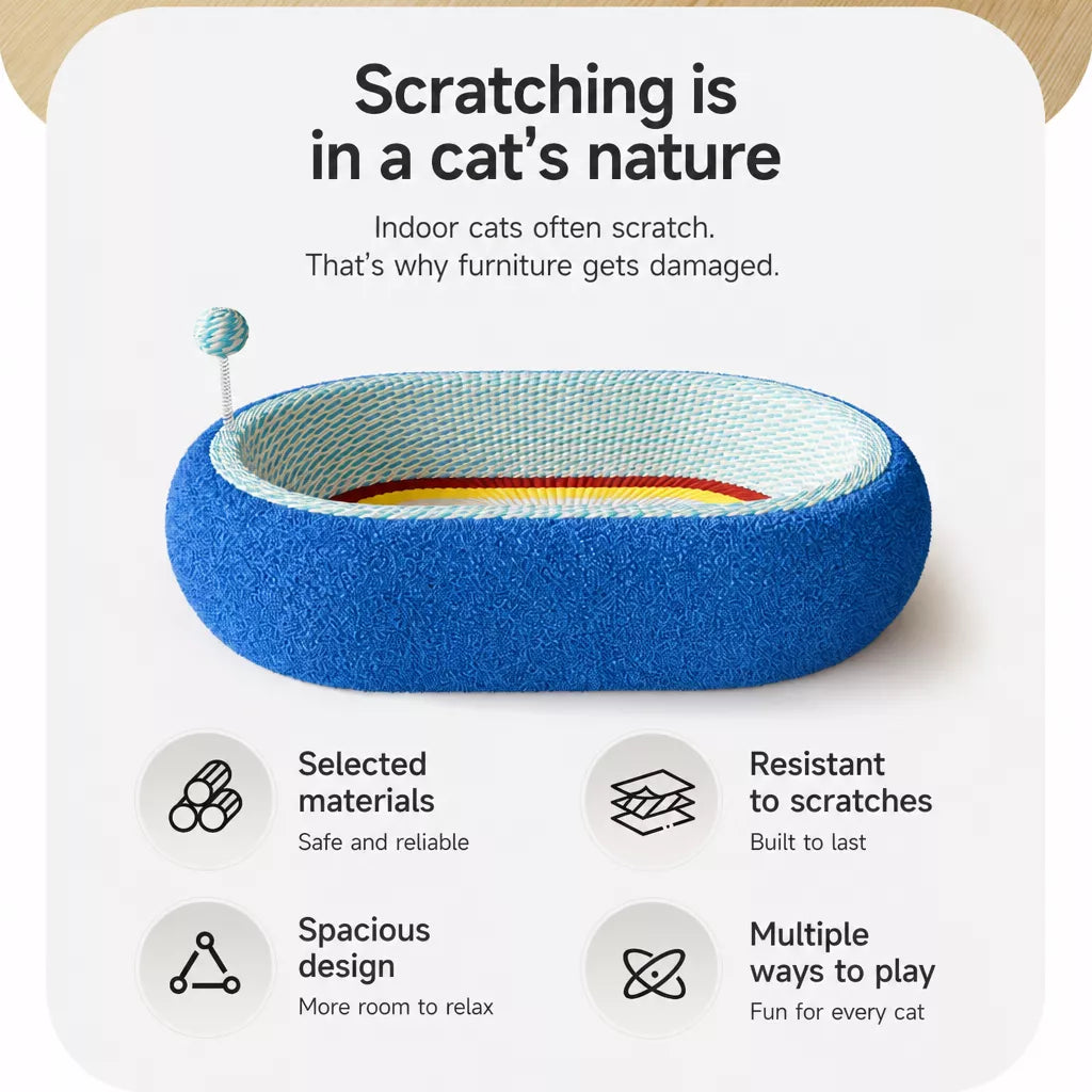 Cat Scratcher Bed with Sisal Mat