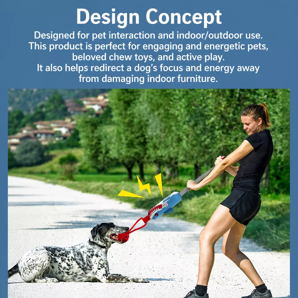 Interactive Squeaky Rope Tug Toy for Medium and Large Dogs