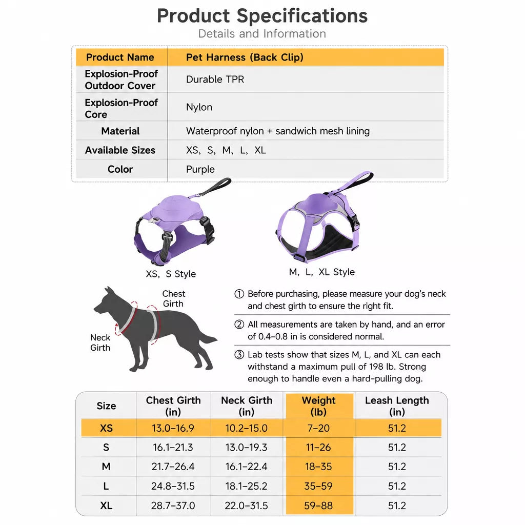 All-in-One Pet Vest Harness and Leash