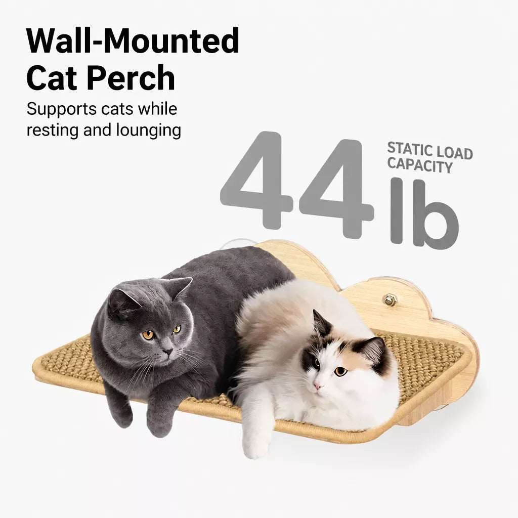 Window-Mounted Cat Tower with Hammock, Perch & Sisal Posts