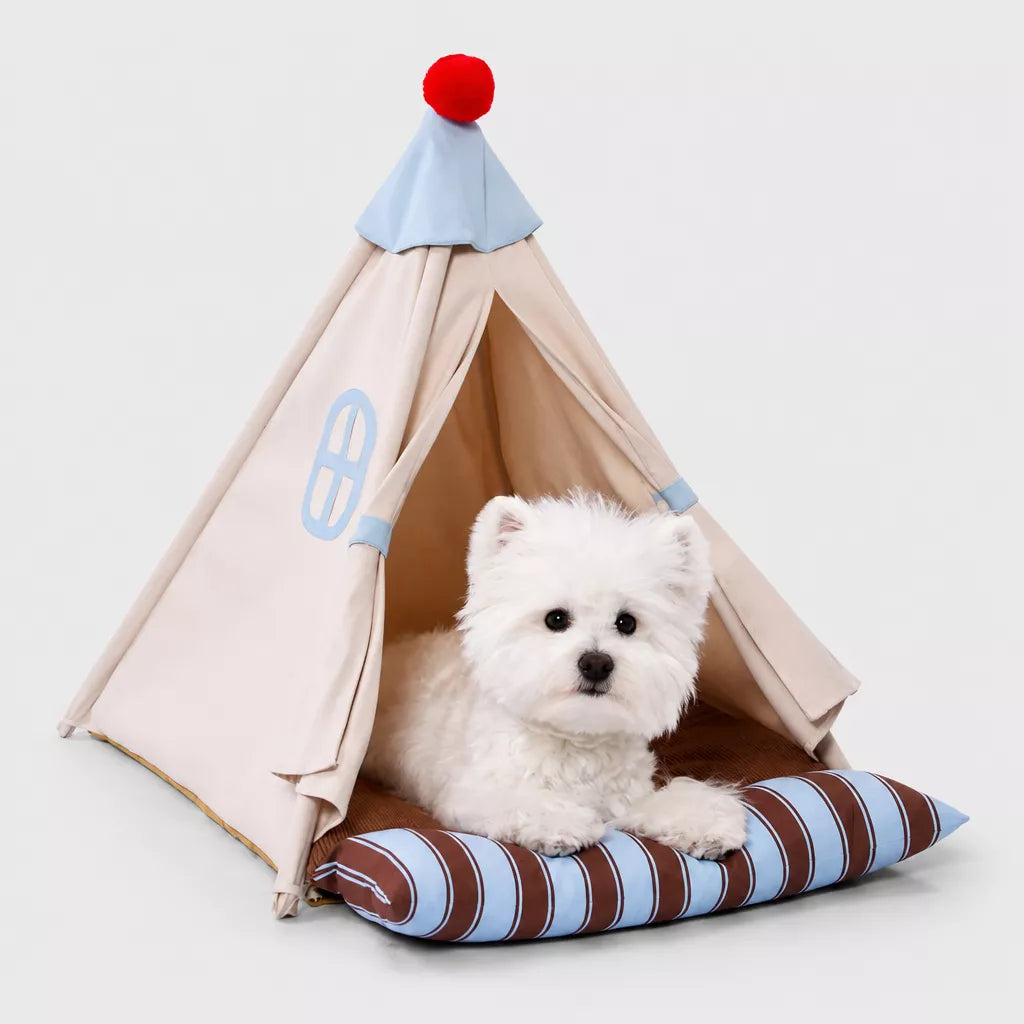 Semi-Enclosed Tent Bed for Small Dogs and Cats