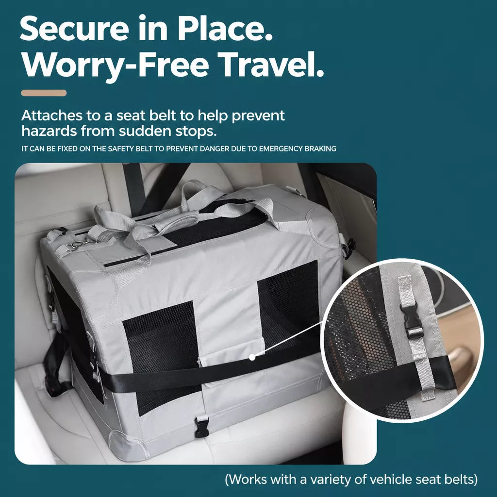 Large Foldable Pet Carrier for Cats and Dogs