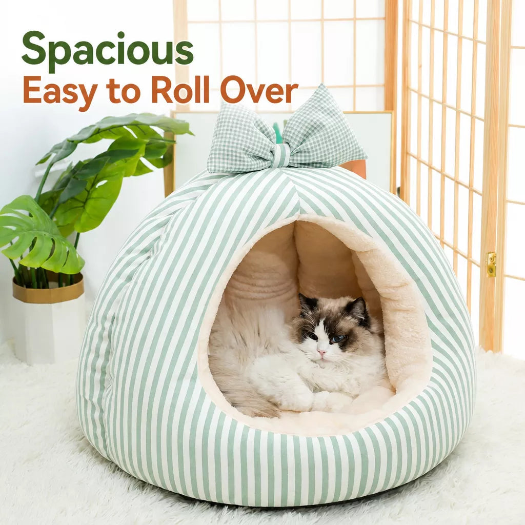 Enclosed Tent Pet Bed for Cats and Small Dogs