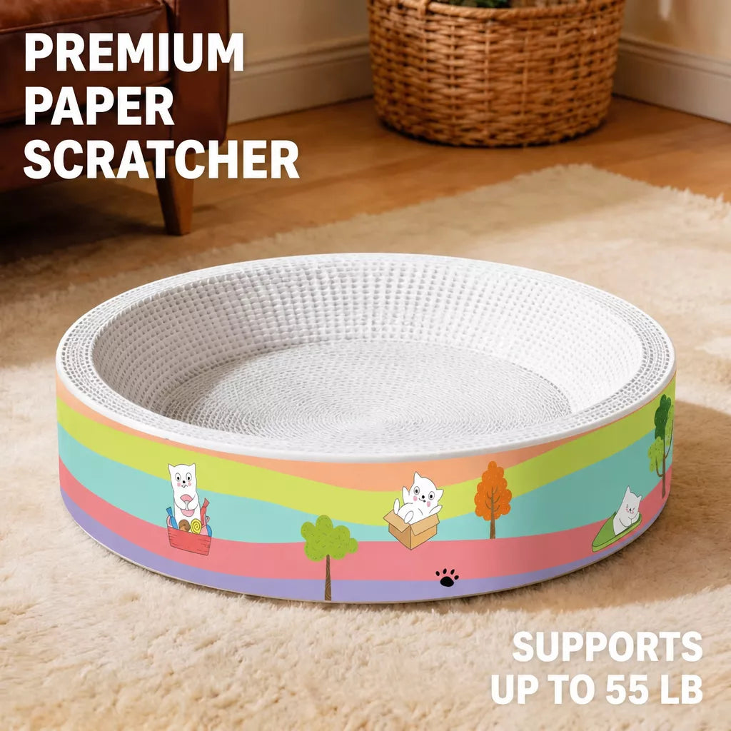 Corrugated Cardboard Cat Scratcher Bed