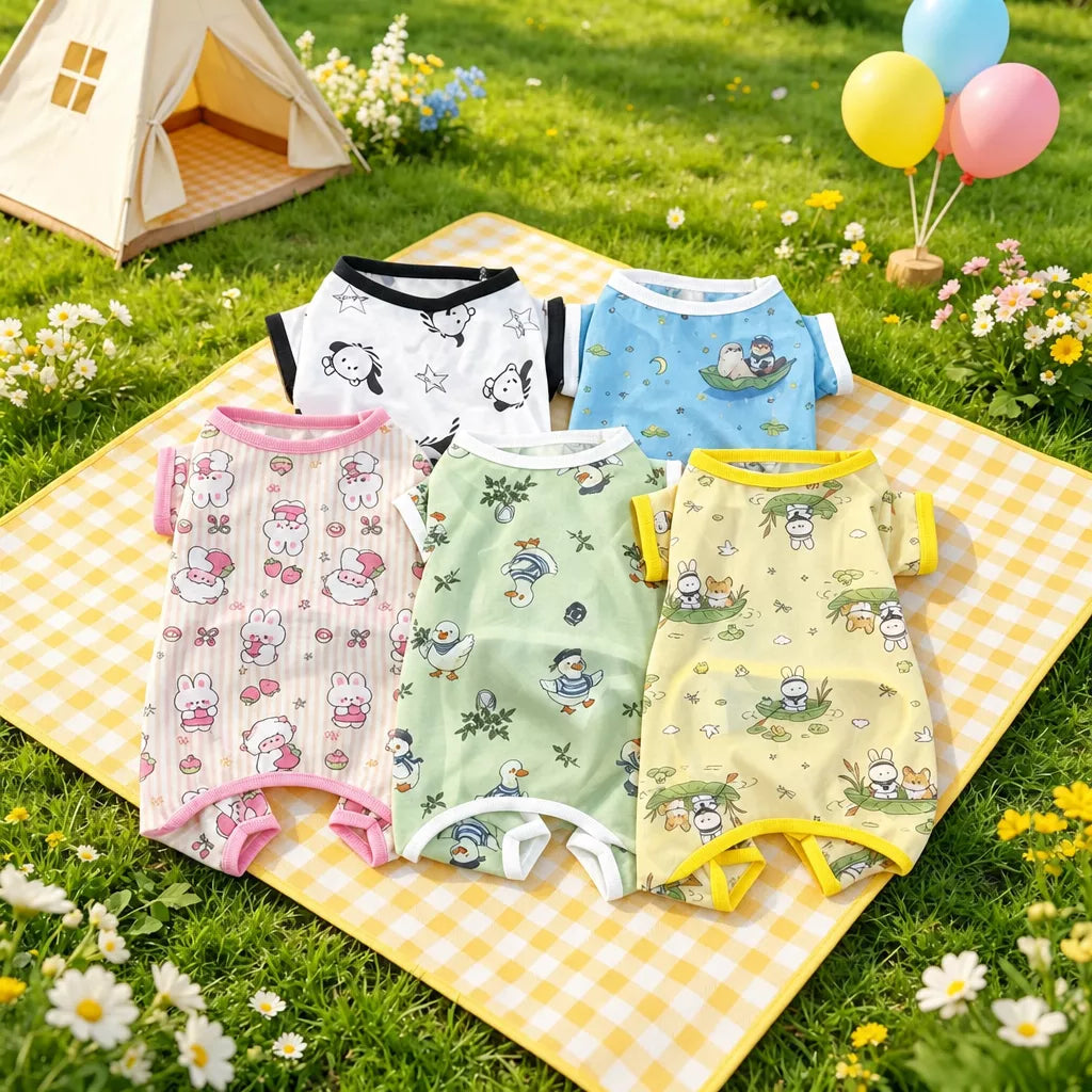 Lightweight Four-Leg Dog Shirt for Summer
