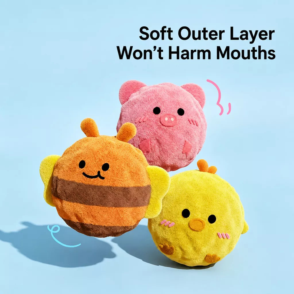 Cartoon Spiky Squeaky Ball Toy for Dogs