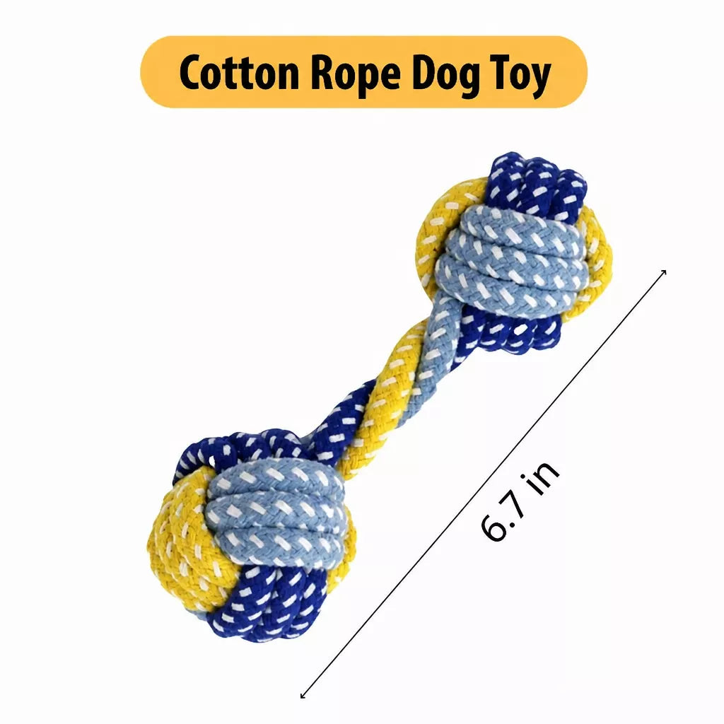 Knotted Rope Dog Toy for Tug, Fetch & Chew Play