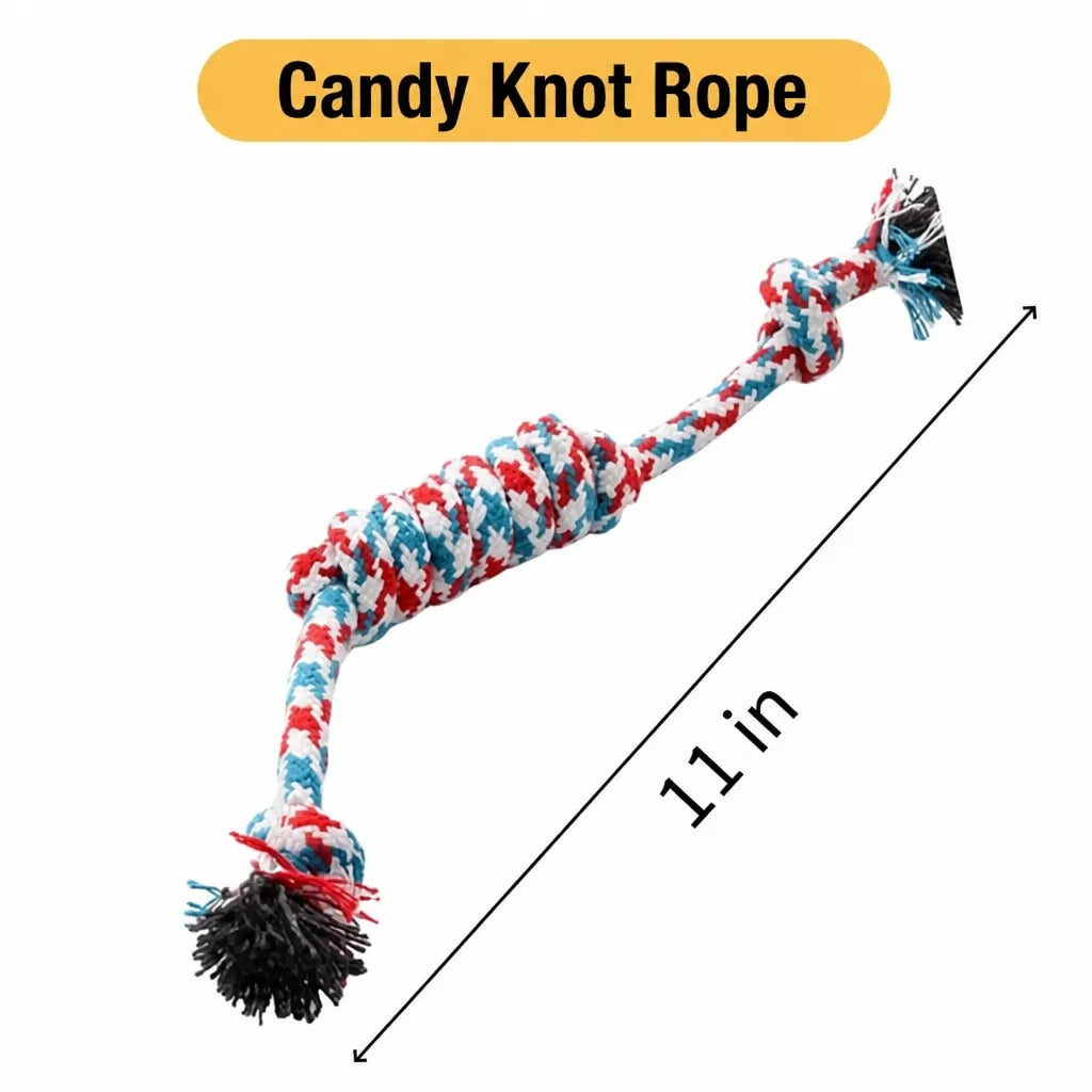 Knotted Rope Dog Toy for Tug, Fetch & Chew Play
