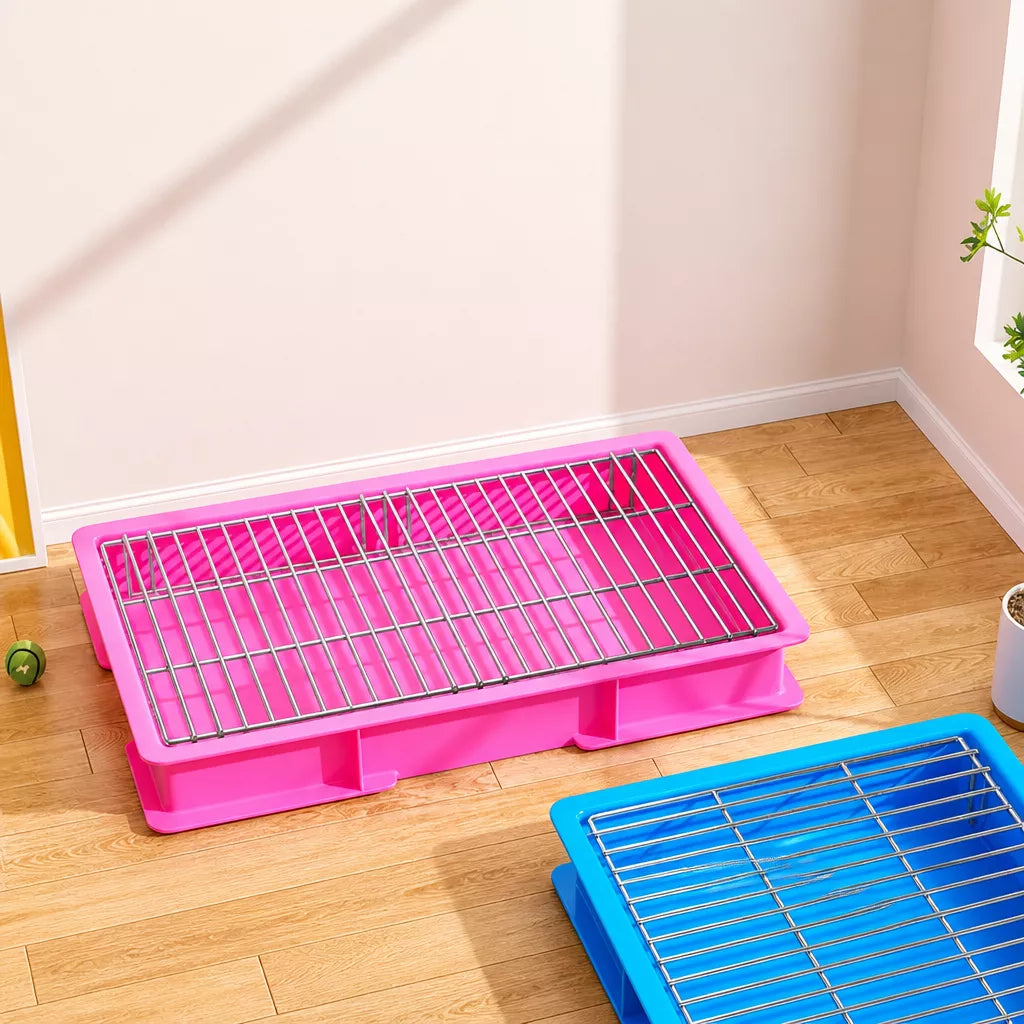 Dog Potty Training Tray with Grate for Small to Large Dogs