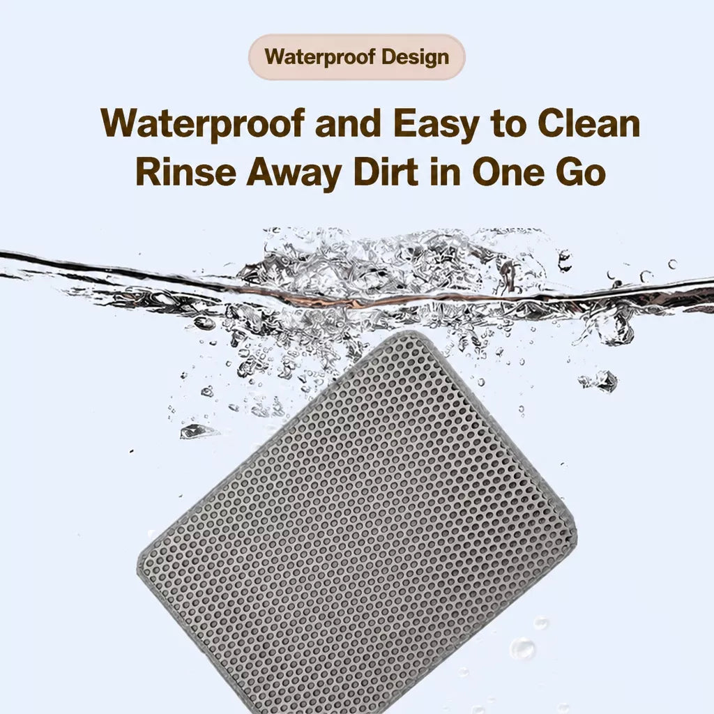 Double-Layer EVA Cat Litter Mat, Cut-to-Fit