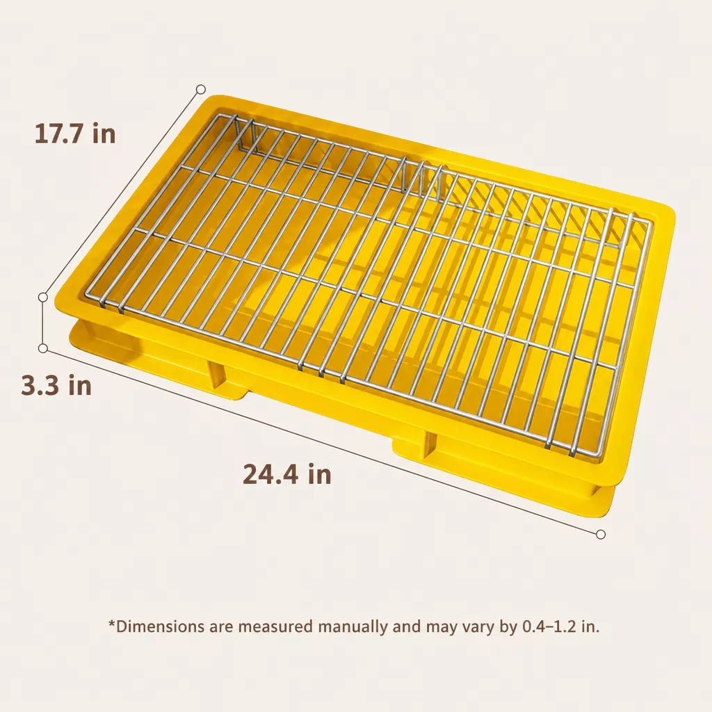 Dog Potty Training Tray with Grate for Small to Large Dogs