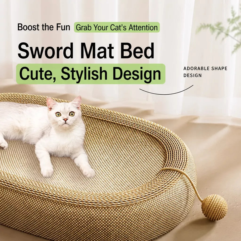 Sisal Cat Scratcher with Interactive Toy
