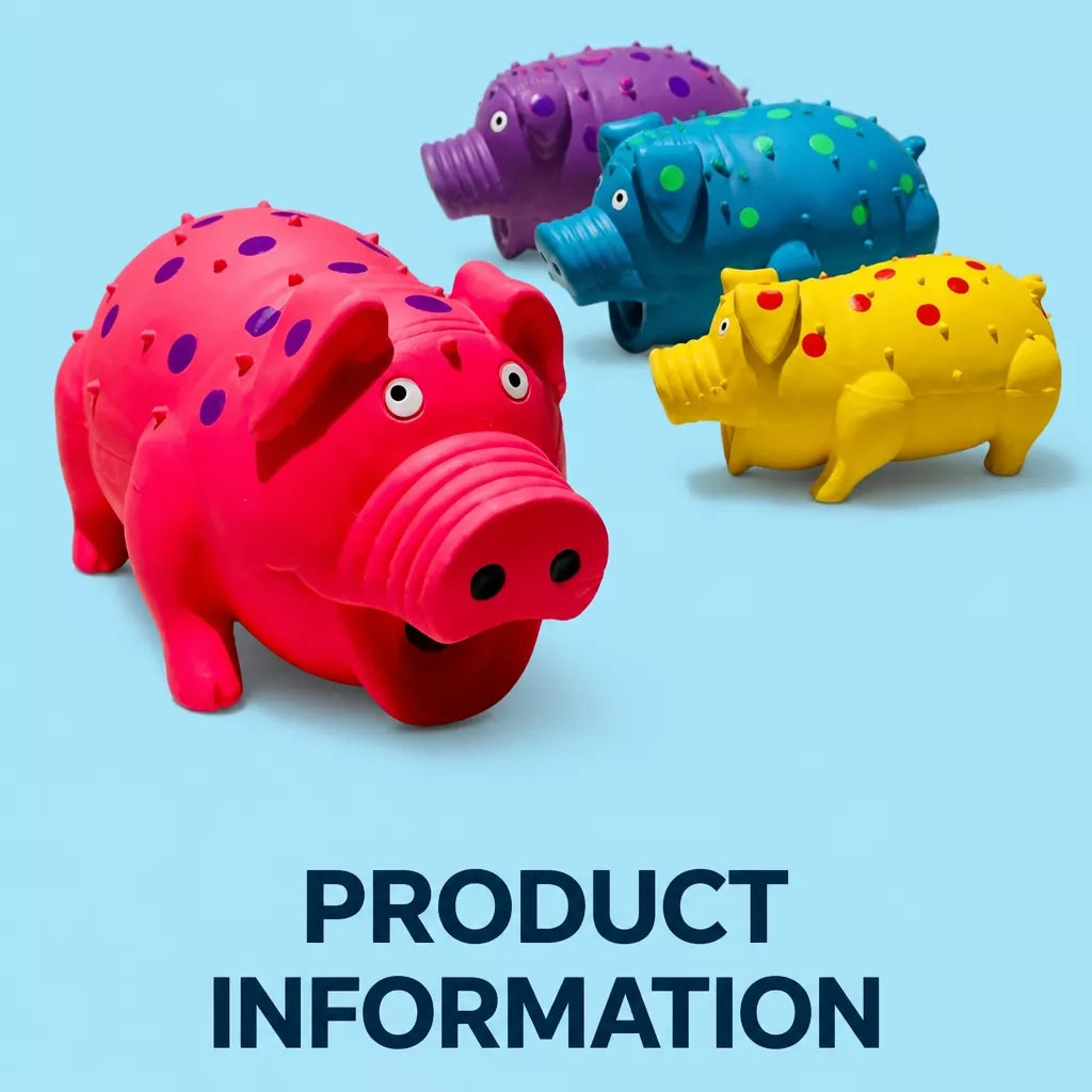 Pig-Shaped Squeaky Dog Toy for Interactive Play