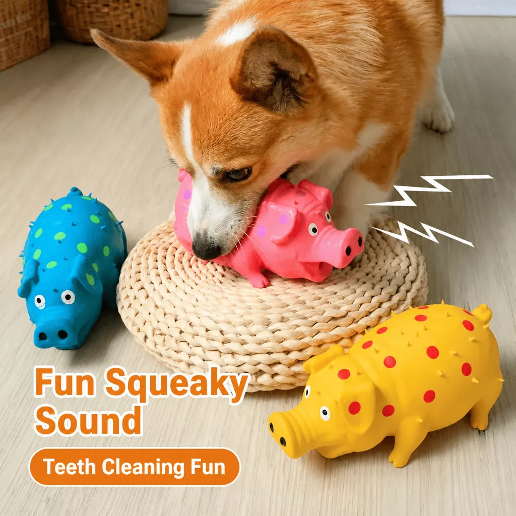Latex Squeaky Pig Dog Toy