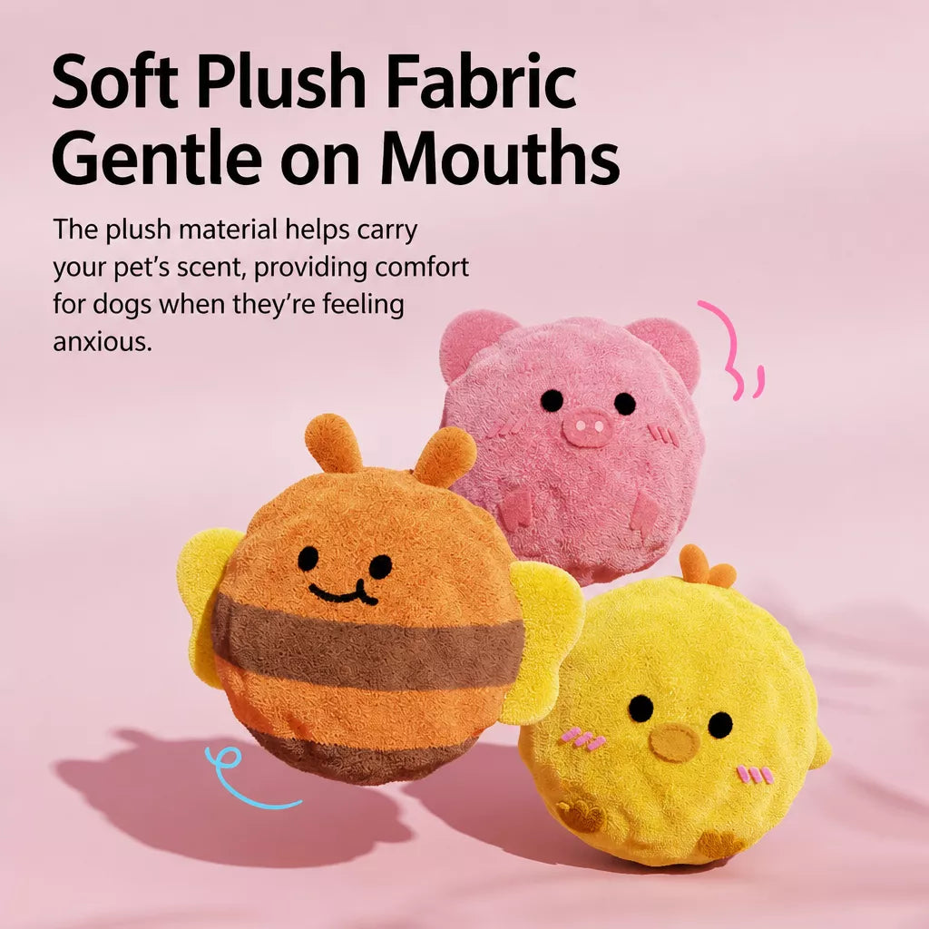 Cartoon Spiky Squeaky Ball Dog Toy