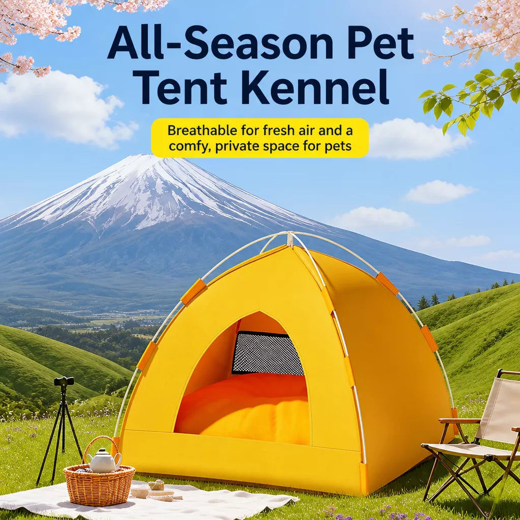 Tent-Style Pet Bed with Removable, Washable Cover