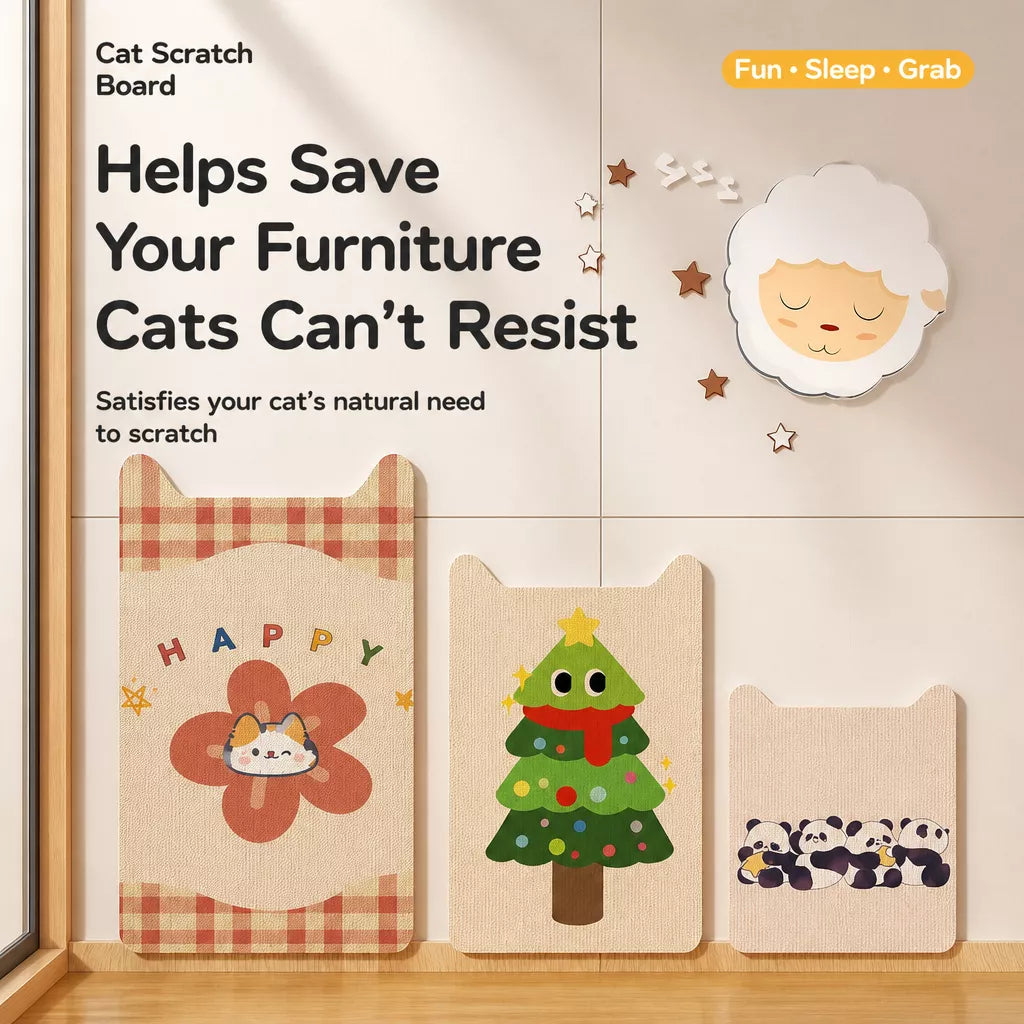 Corner Wall-Mounted Cat Scratcher with Braided Cotton Rope