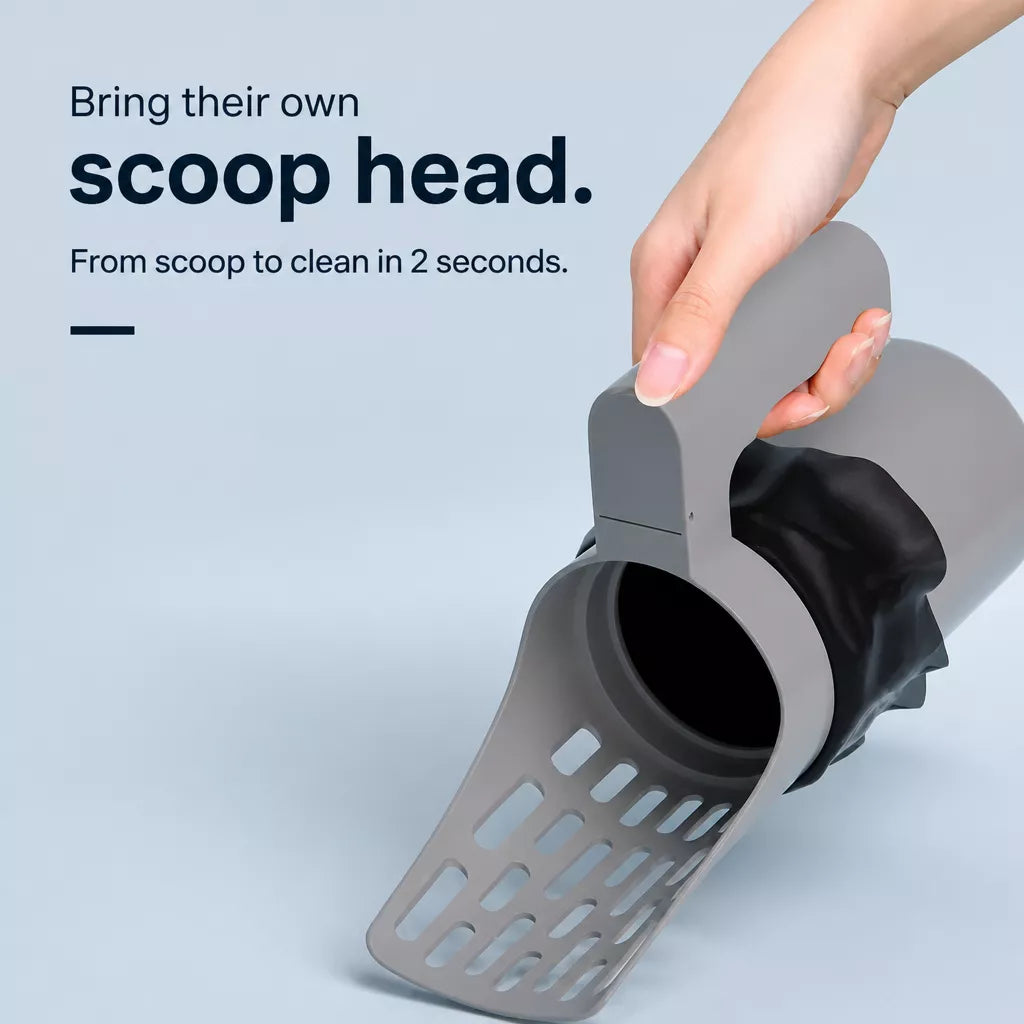 All-in-One Cat Litter Scoop with Bag Roll Holder