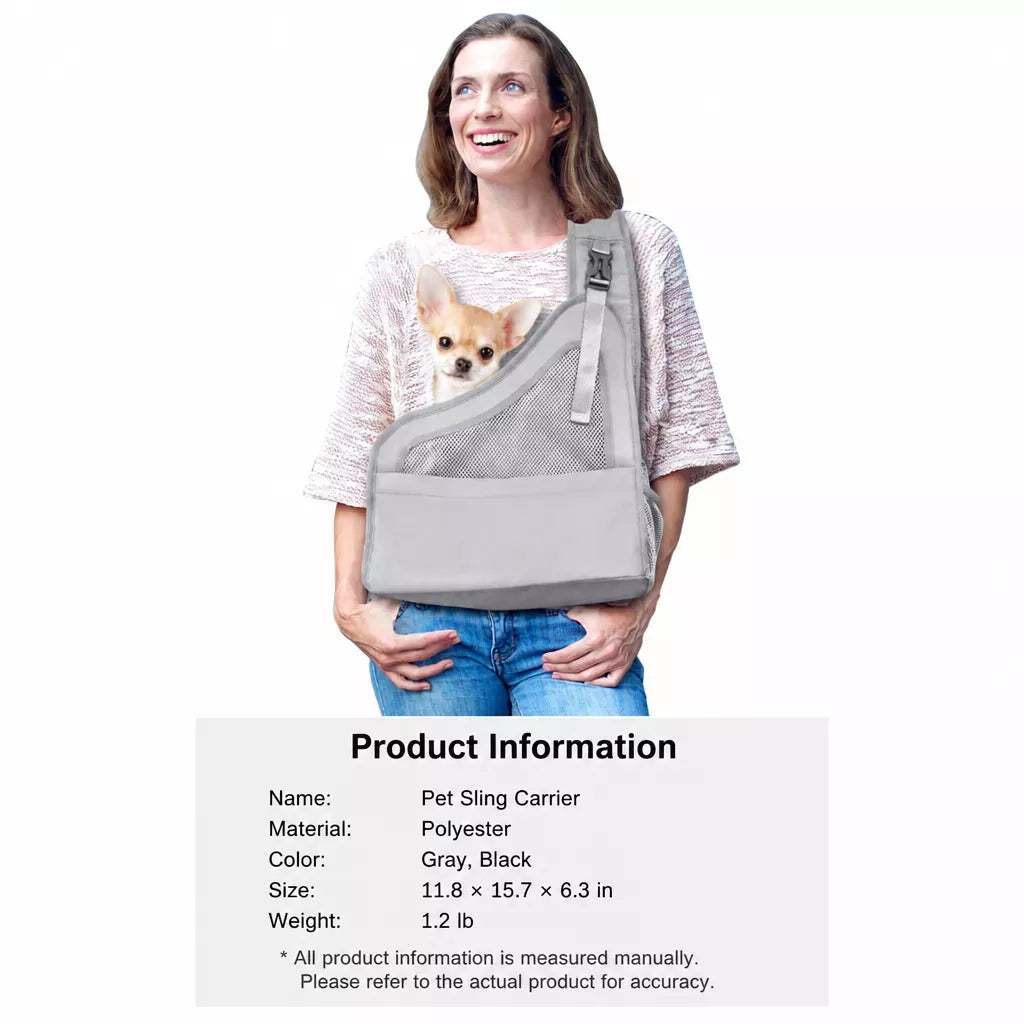 CUBY Breathable Mesh Crossbody Pet Carrier for Cats and Small Dogs