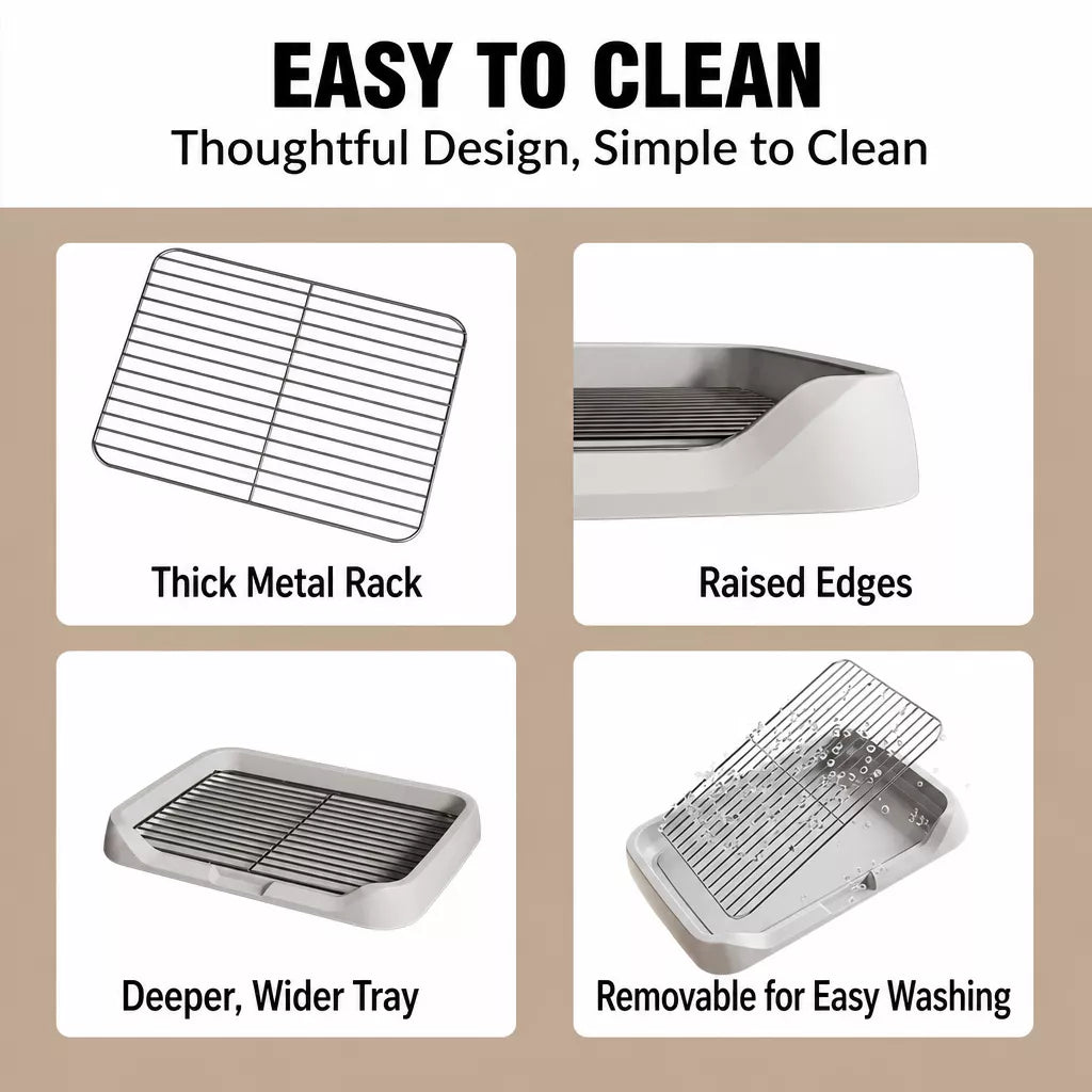 Dog Toilet Training Tray with Steel Frame