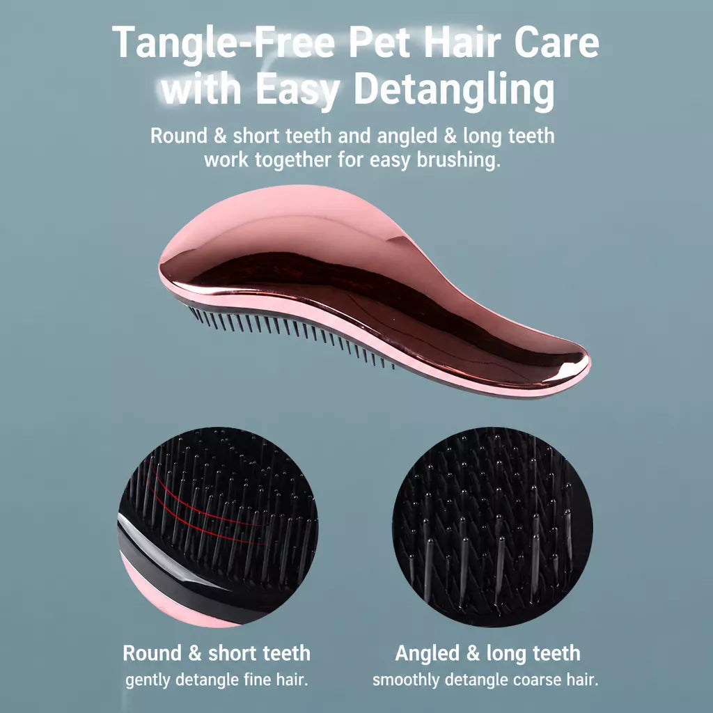 Pet Grooming Brush with Comb Cleaner for Dogs and Cats