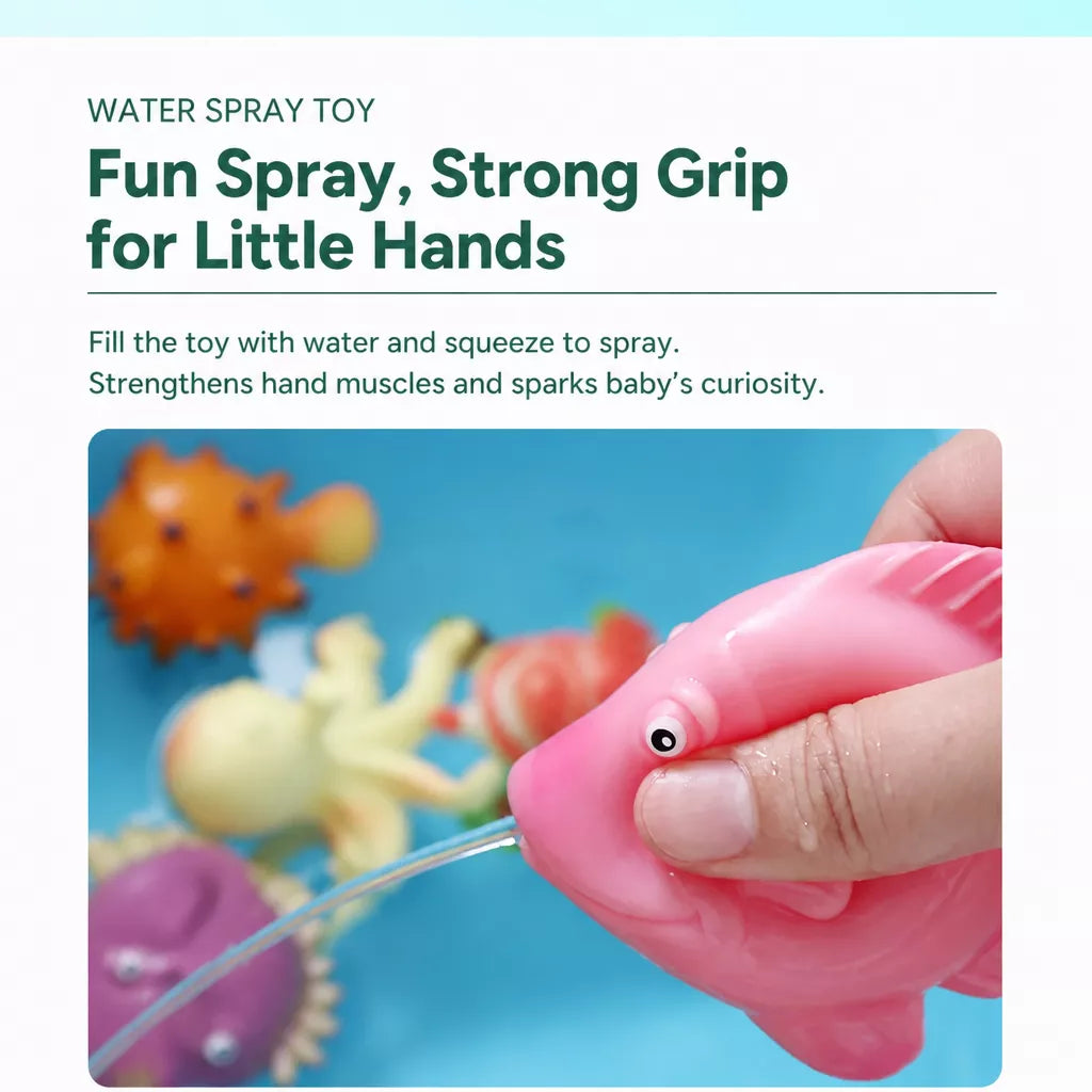 Soft Rubber Animal Bath Toys with Water Sprayers