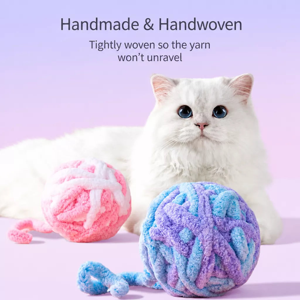 Hanging Yarn Ball Cat Toys