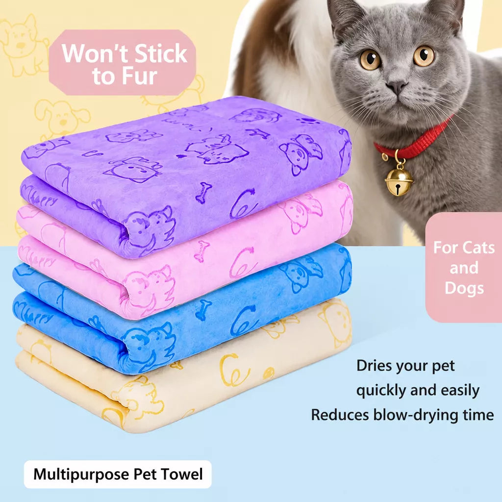 Absorbent Suede Pet Drying Towel for Dogs and Cats