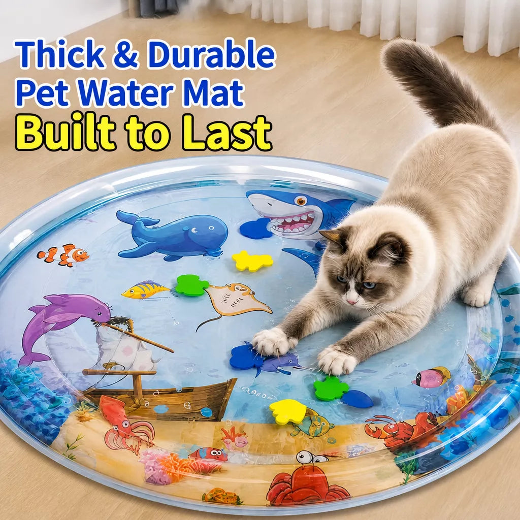 Round Nylon Water-Fill Pet Mat with Pump