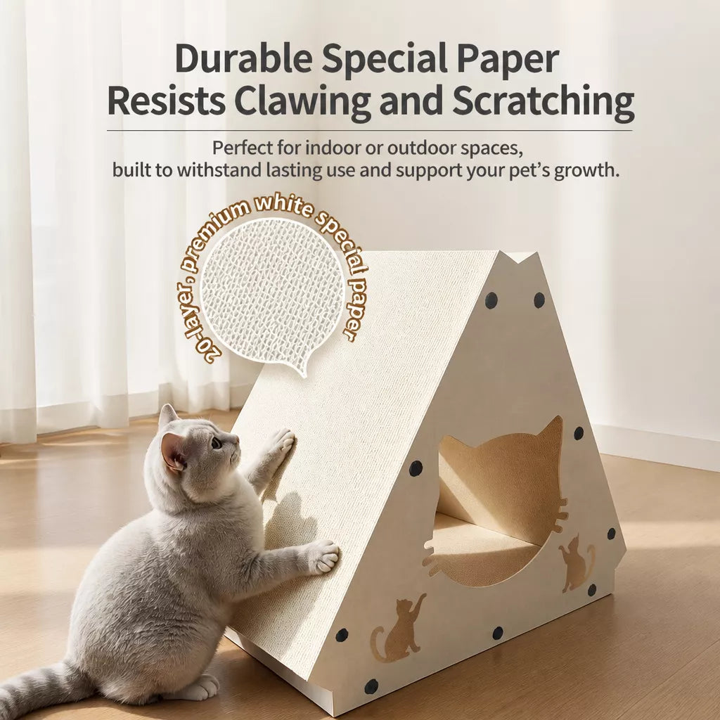 Triangular Cat Scratcher House