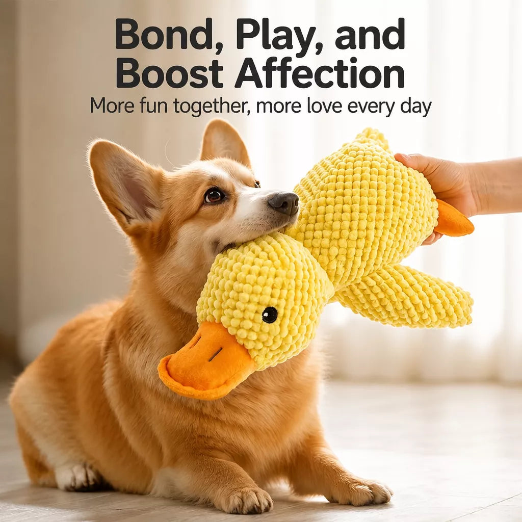 Plush Squeaky Duck Toy for Dogs and Cats