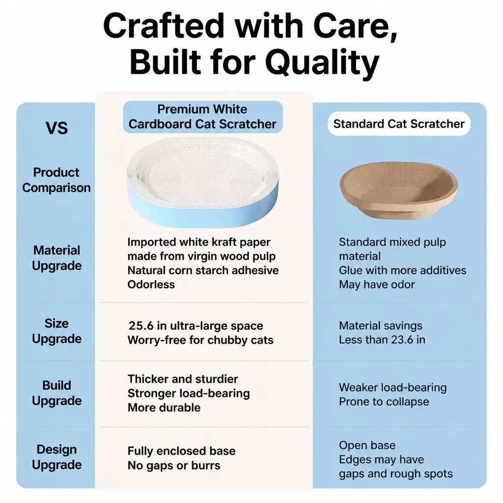 Oval Corrugated Cardboard Cat Scratcher Bed
