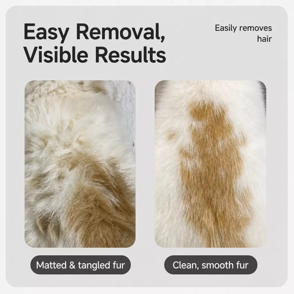 Curved-Tooth Pet Grooming Comb for Cats and Dogs