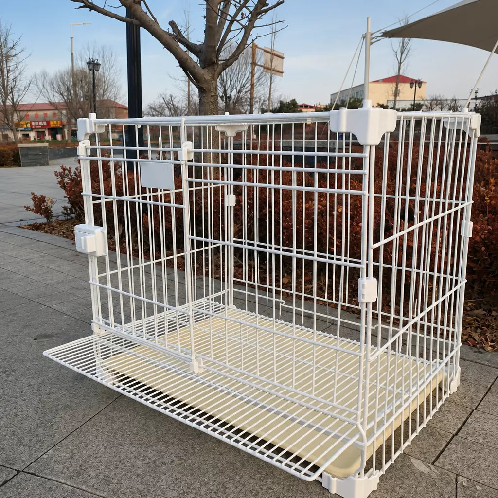 Stackable Metal Dog Crate with Sliding Door