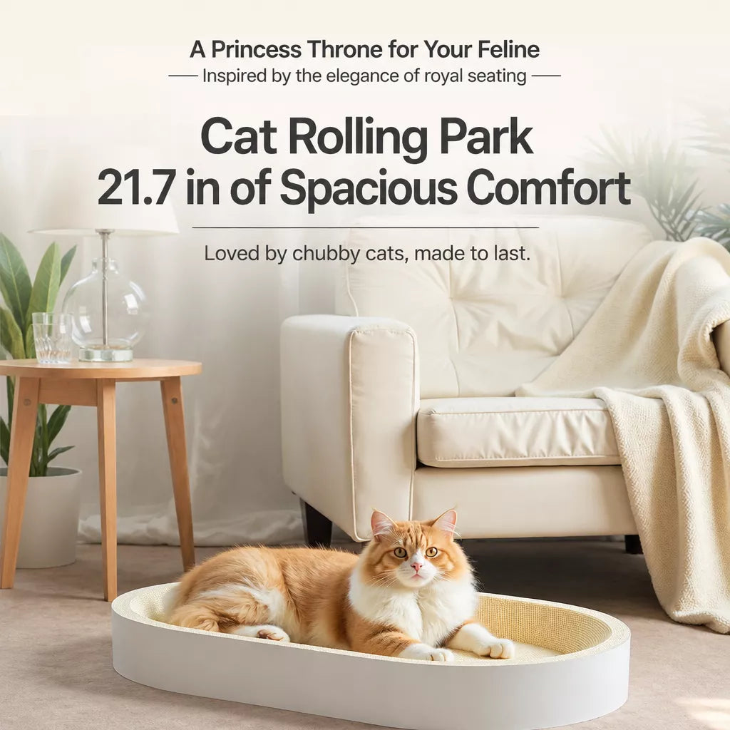 Oval Corrugated Cardboard Cat Scratcher Lounge