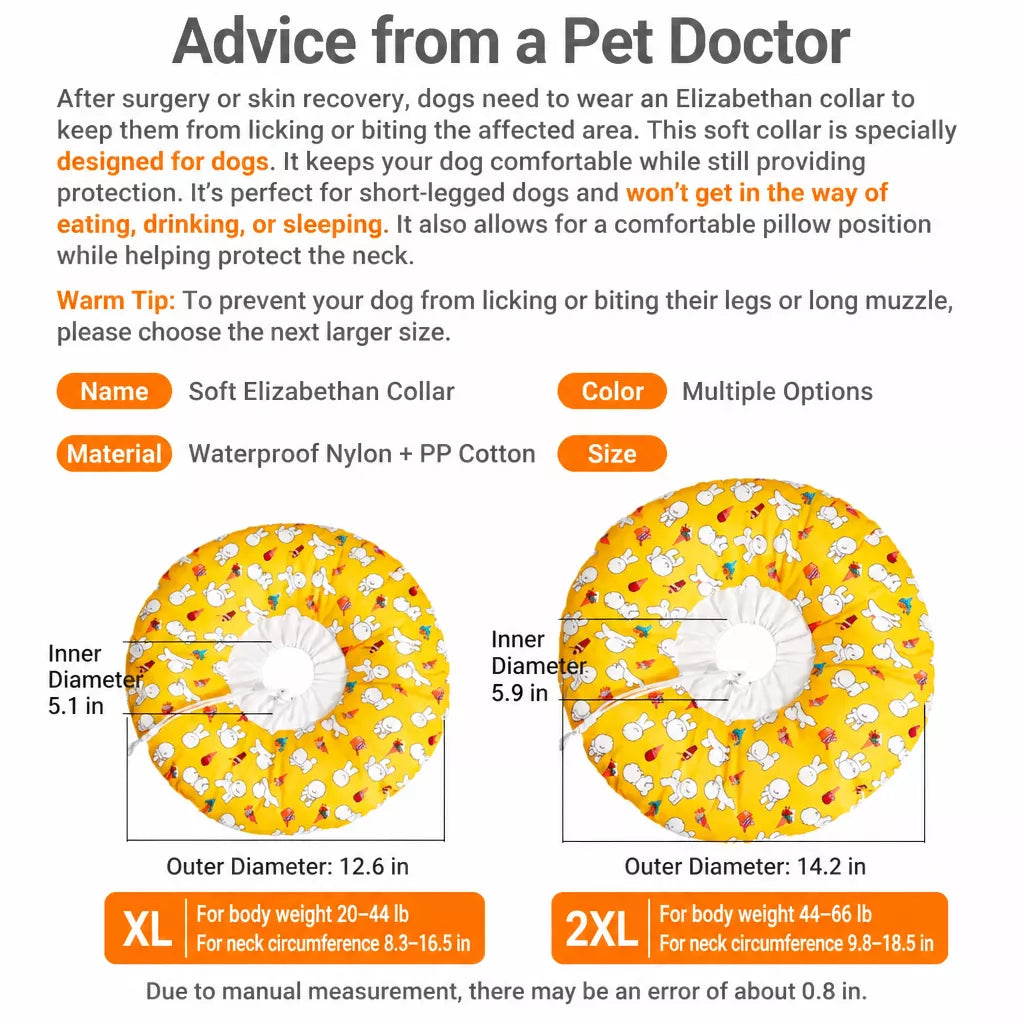 Soft Waterproof Pet Recovery Collar