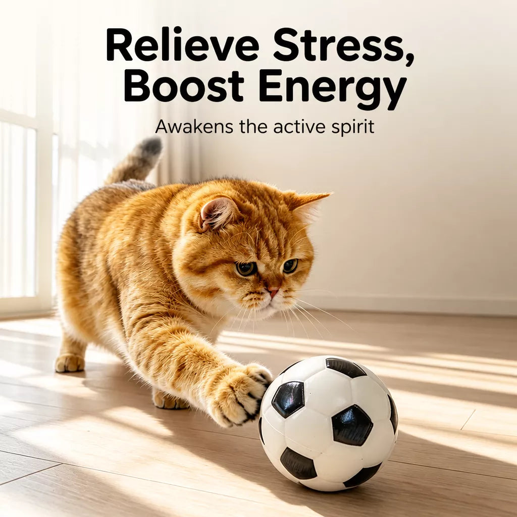 Cat Sports Ball Toys with Teaser Wand