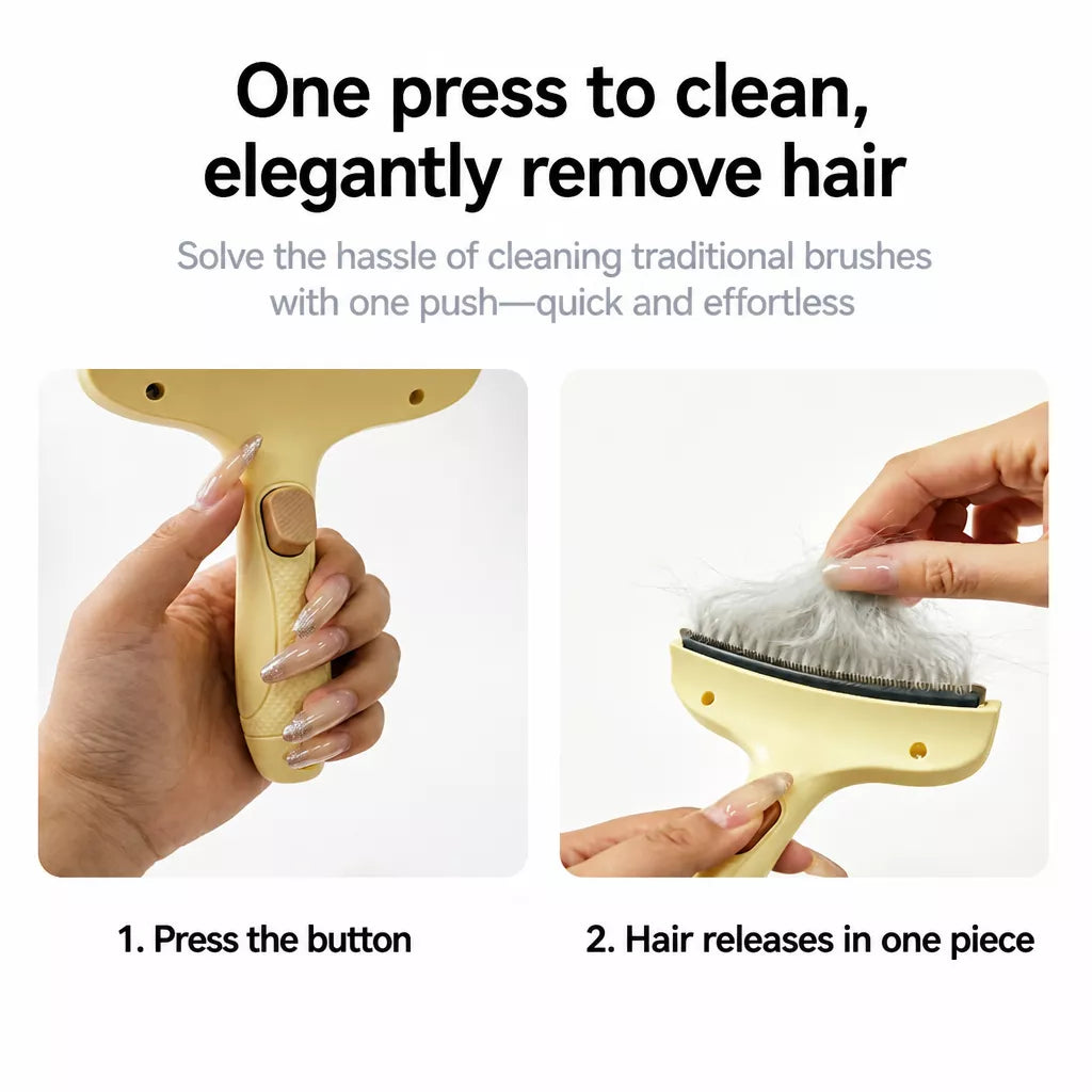 Pet Undercoat Grooming Comb for Cats and Dogs, Blade-Free Detangling Tool