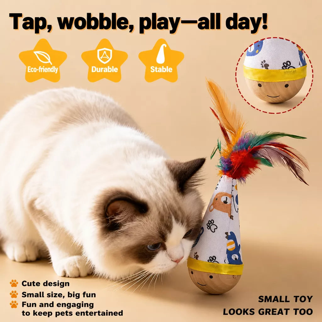 Feather Wobble Cat Toy
