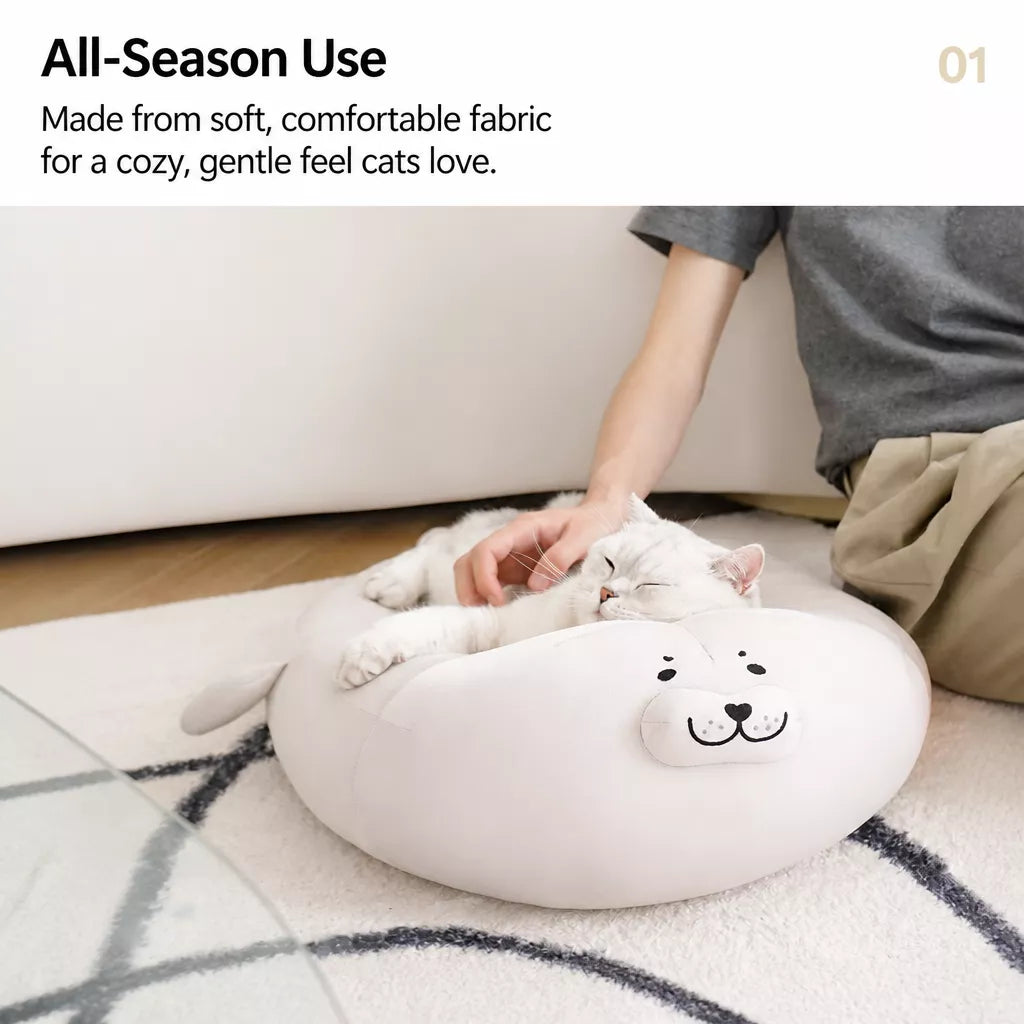 Semi-Enclosed Washable Pet Bed for Cats and Dogs