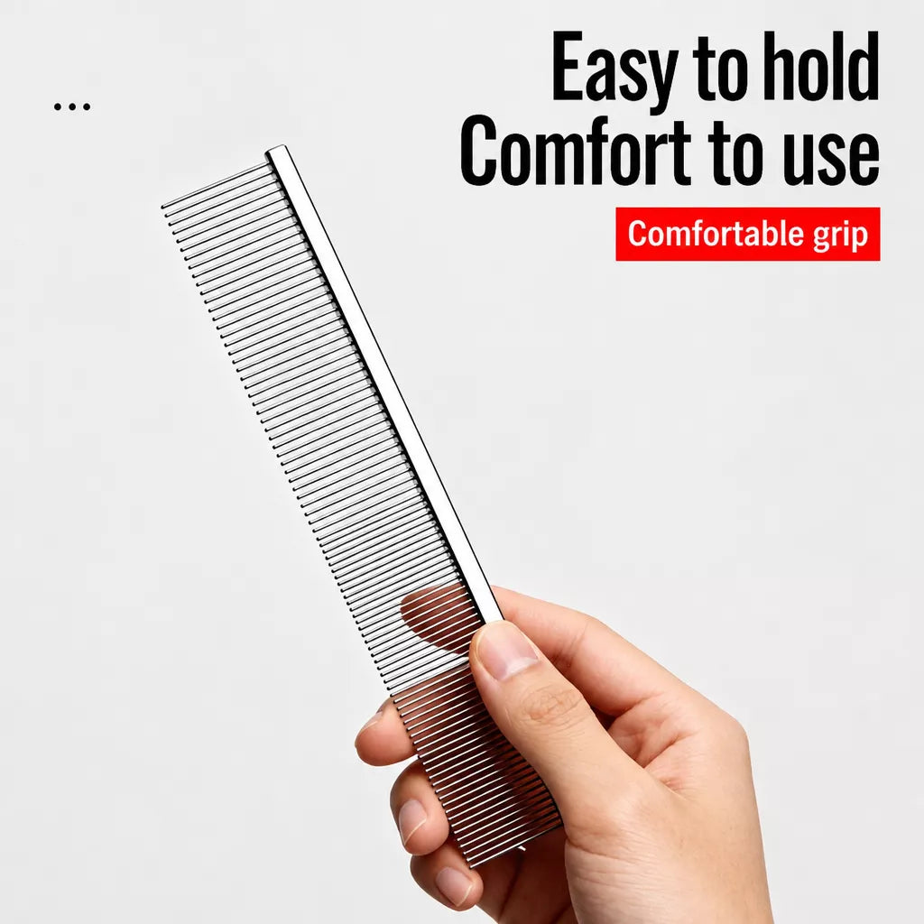 Stainless Steel Pet Grooming Comb for Cats and Dogs
