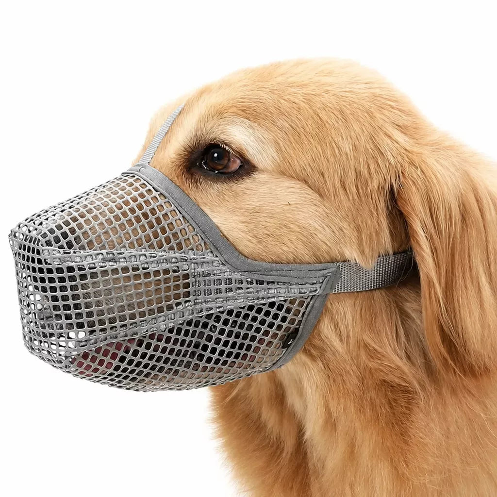 Full-Coverage Breathable Mesh Dog Muzzle
