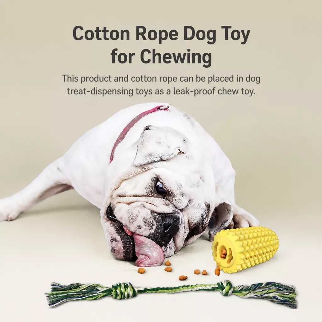 Corn-Shaped TPR Dog Chew Toy with Optional Squeaker