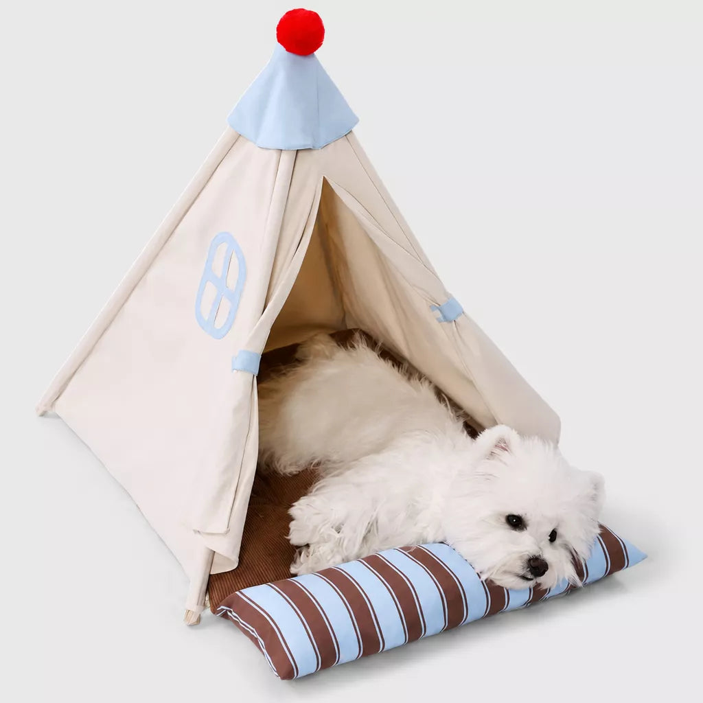 Semi-Enclosed Tent Bed for Small Dogs and Cats