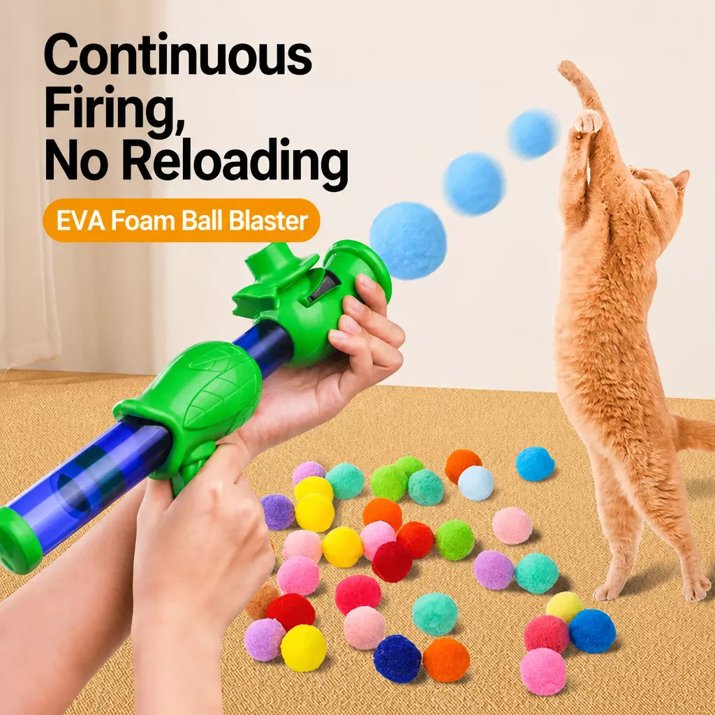 Cat Toy Ball Launcher for Plush and EVA Balls