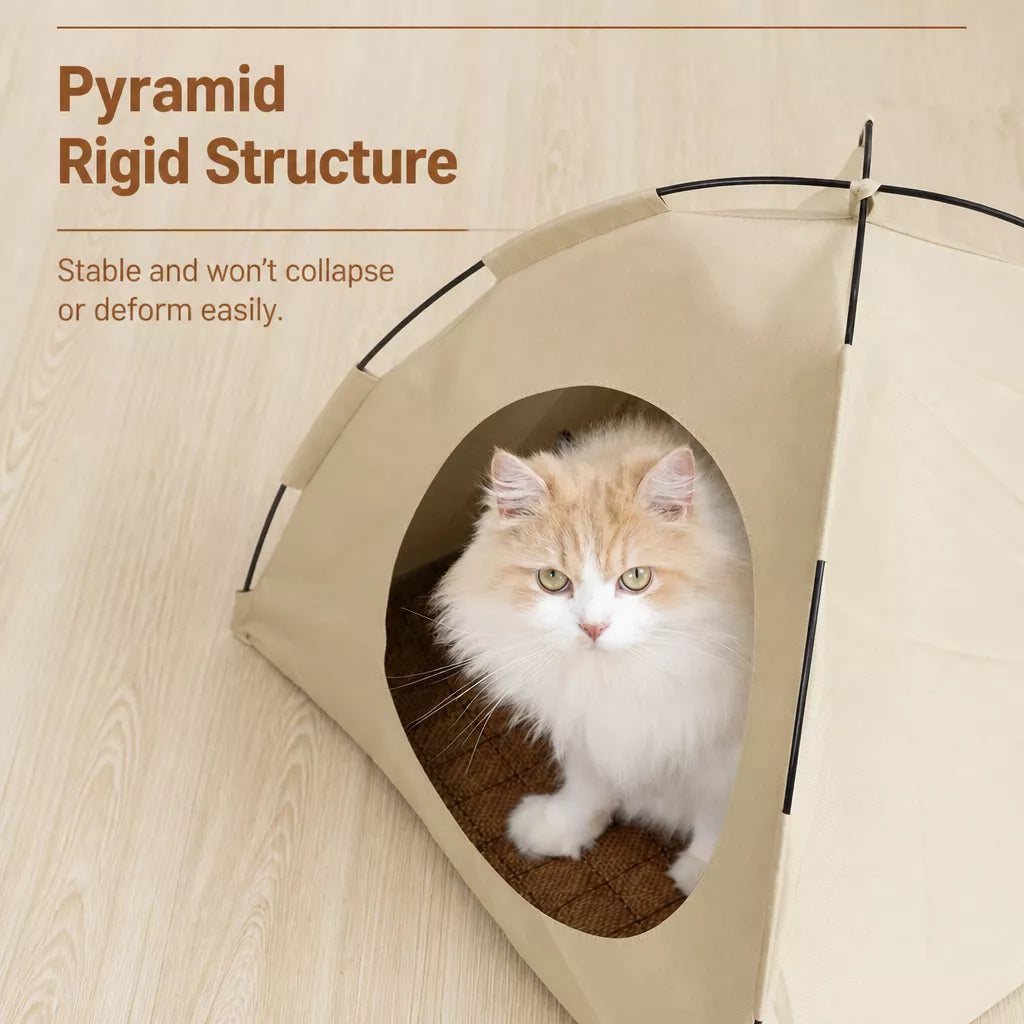 Portable Enclosed Pet Tent Bed with Ventilated Design